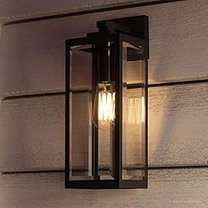 Urban Ambiance Luxury Modern Farmhouse Wall Sconce Medium Size 1700 H x 600 W with Industrial Style Elements Natural Black Finish UQL1331 from The Quincy Collection