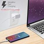 Fast Charging Block, USB Adaptive Fast Wall Quick Charger Box Compatible with Galaxy S21 S20 S10 S9 S8 S7/ Edge/Plus/Active, M14/J7 Note8/9/10/20, A13 A14 A15 A34 (2 Pack, White)