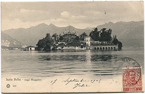 1905 Isola Bella Lago Maggiore Verbania Borromee Monti Locarno FP B/N VG Cartolina Postale
