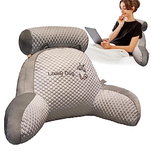 leitura para sentar na cama adulto | GranEncosto Macio com Braços,Almofada multifuncional Ice Silk 2