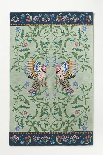 Weavers&Loom Decorative Bird Floral Area Rug...