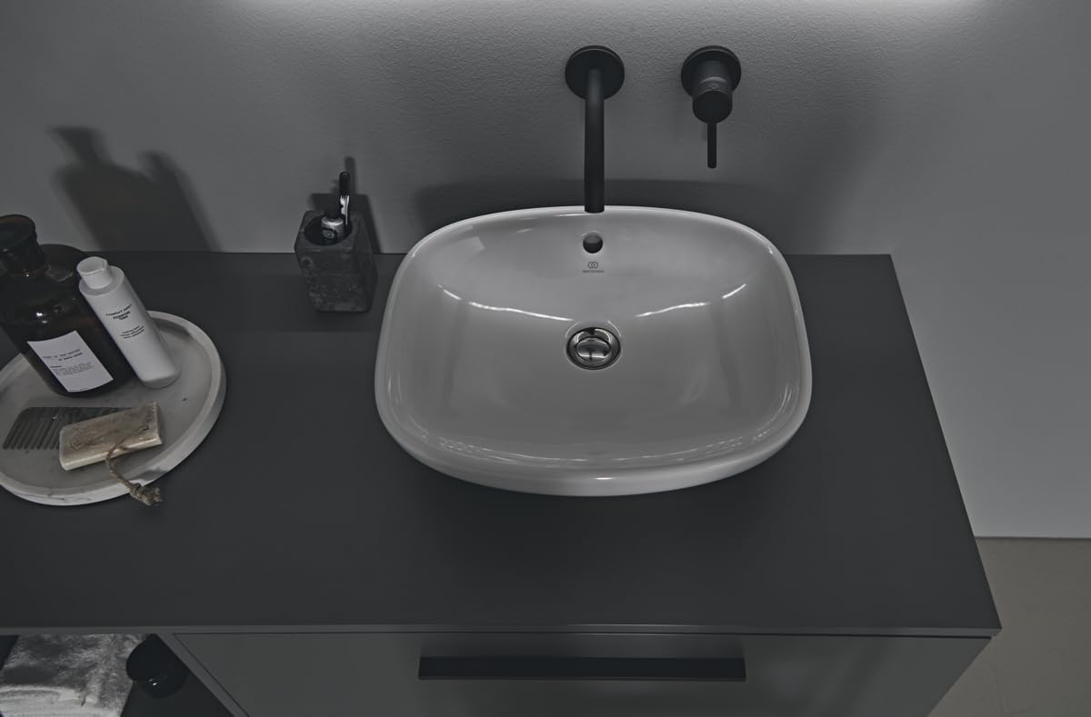 Ideal Standard - i.life B umywalka prostokątna 45 cm z otworem przelewowym i bez otworu na armaturę, biała