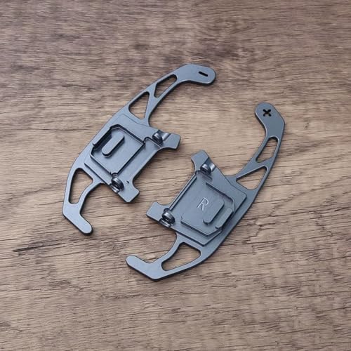 Compatible With VW For Golf 7 For Scirocco アルミ合金製 車内ステアリングホイール シフトパドル延長アクセサリー 1ペア(Black)