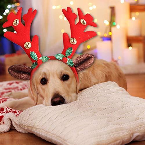 Reindeer Antlers Headband Christmas and Easter Party Headbands Deer Antlers Headband with Bells Cute Reindeer Ears Headband - Image 4