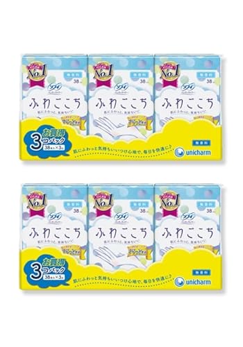 ソフィ おりものシート ふわごこち 38枚入り ×3個パック ×2セット 無香料 生理用品 パンティライナー