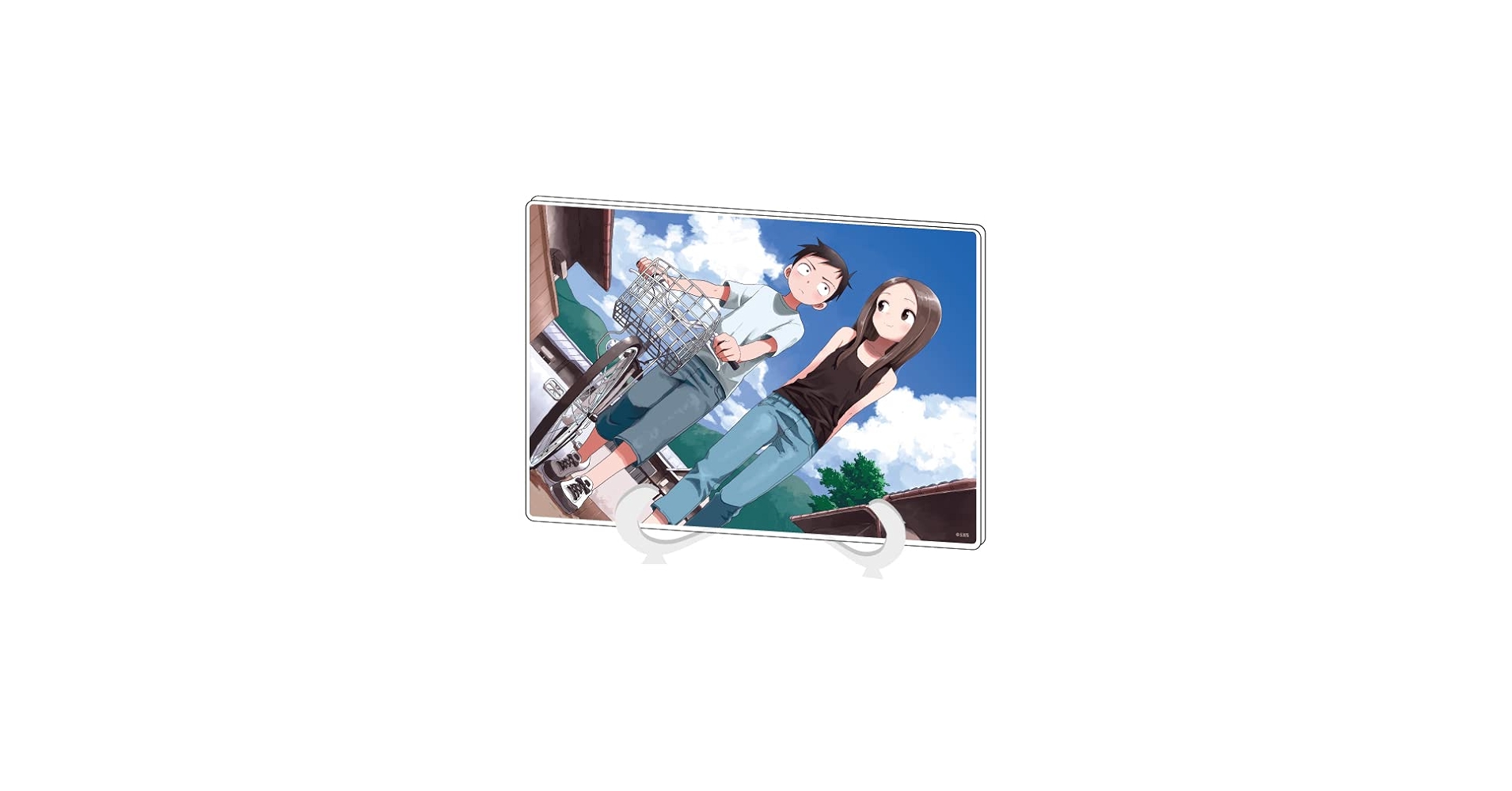 からかい上手の高木さん　自転車　西片　公式イラスト　アクリルアートボード Amazon.co.jp: からかい上手の高木さん 01 高木さん＆西片