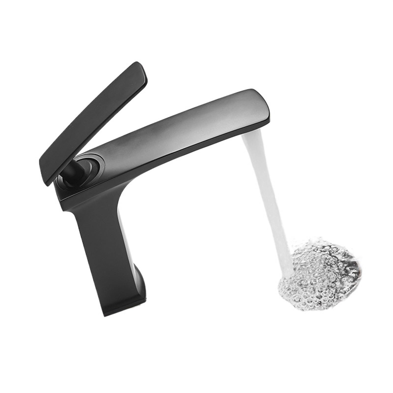 Robinet de lavabo en cuivre gris hauteurs élégantes pour salle de bain moderne