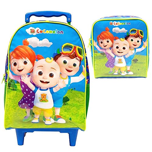 Kit Mochila de Rodinha Cocomelon X1 14 Media + Lancheira