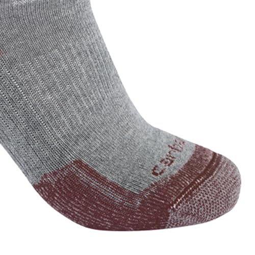 Carhartt Women's Midweight Cotton Blend Crew Sock 3 Pack, Grey Assorted, Small by Carhartt - Image 4