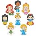Luss Custom 8 Pieces Diamond Painting Stickers DIY Kits for Kids, 5D Princess Diamond Art Mosaic Stickers by Numbers Kits Crafts Set for Children, Boys and Girls (Princess)
