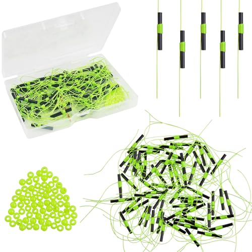 JSHANMEI 50pcs Fishing Bobber Stops Slip Bobber Stoppers for Fishing Line