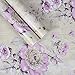 Taogift - Papel Pintado Decorativo Autoadhesivo de Vinilo para Muebles Florales Vintage, para estantes de Cocina, estantes, cajones, tocador, Paredes, Morado