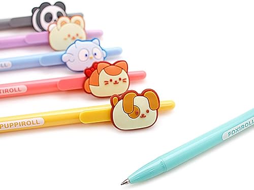 Miniatura 3 de Anirollz Coosy School Supply - Bolígrafo de gel de color negro con carácter estacionario, 1 unidad (Kittiroll)