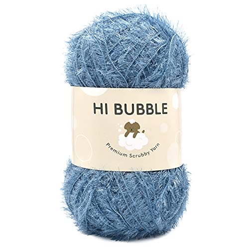 NASKA 毛糸 ハイバブル (HI BUBBLE) 並太 90g 約 215ｍ Col.34 ブルー 系 N-107（Amazon）