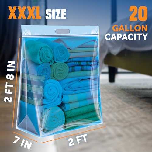 Ziploc Big Bags, 20 Gallon XXXL Reusable Storage Bags, 6 Count - image 2
