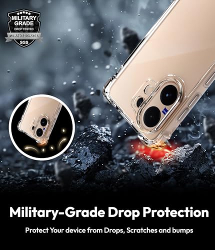 Image of KAPAVER Essential Back Cover Case Compatible with Vivo V60 - Clear (PC+TPU) (Vivo V60 - Clear)