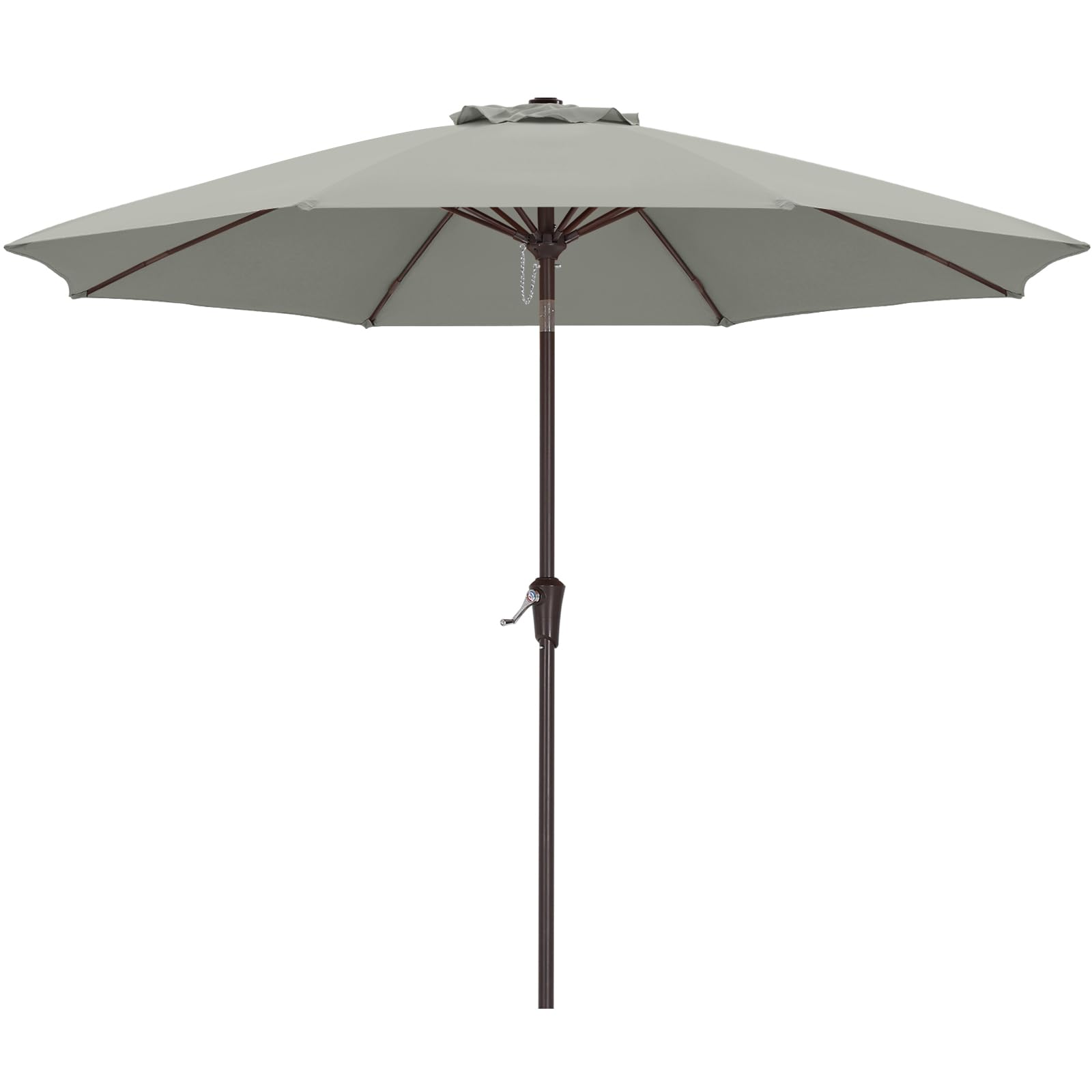 ABCCANOPY Sombrilla de 2,7 m con botón de inclinación para jardín, terraza, patio y piscina, 8 varillas, más de 13 colores | Poliéster 300D impermeable, no destiñe y resistente a la luz, 230/270/300 cm para jardín, terraza y playa