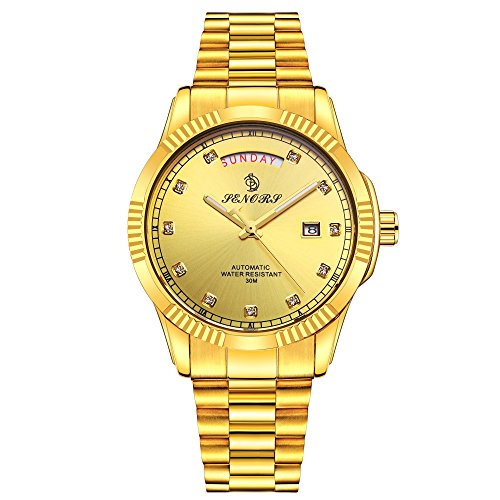 Montre homme acier inoxydable lisible avec calendrier pour ne plus oublier la date