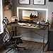 CubiCubi Computer Desk, 47 inch Home Office Small Desk, Modern Simple Style PC Table for Home, Office, Study, Writing, Modern Black