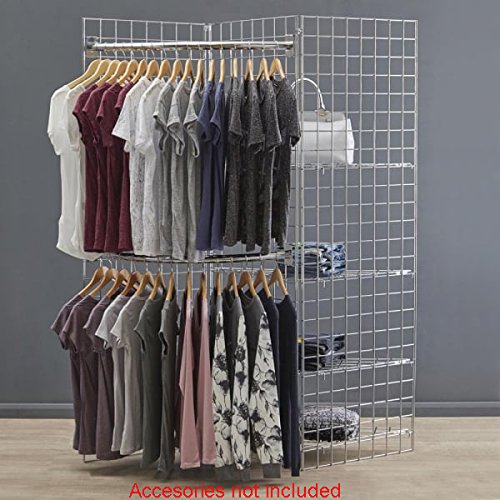 2' X 6' Gridwall Panels - 3 Pcs Box - Grid Wall Display Chrome