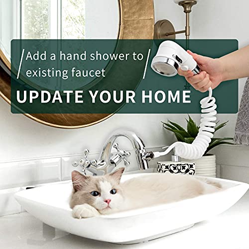 ZCONIEY-Sink-Faucet-Sprayer-Attachment-Shower-Head-Attaches-to-Tub-Faucet-Dog-Bathing-Hose-Shower-Set-for-Laundry-Bathroom-Kitchen ZCONIEY Sink Faucet Sprayer Attachment Shower Head Attaches to Tub Faucet Dog Bathing Hose Shower Set for Laundry Bathroom Kitchen