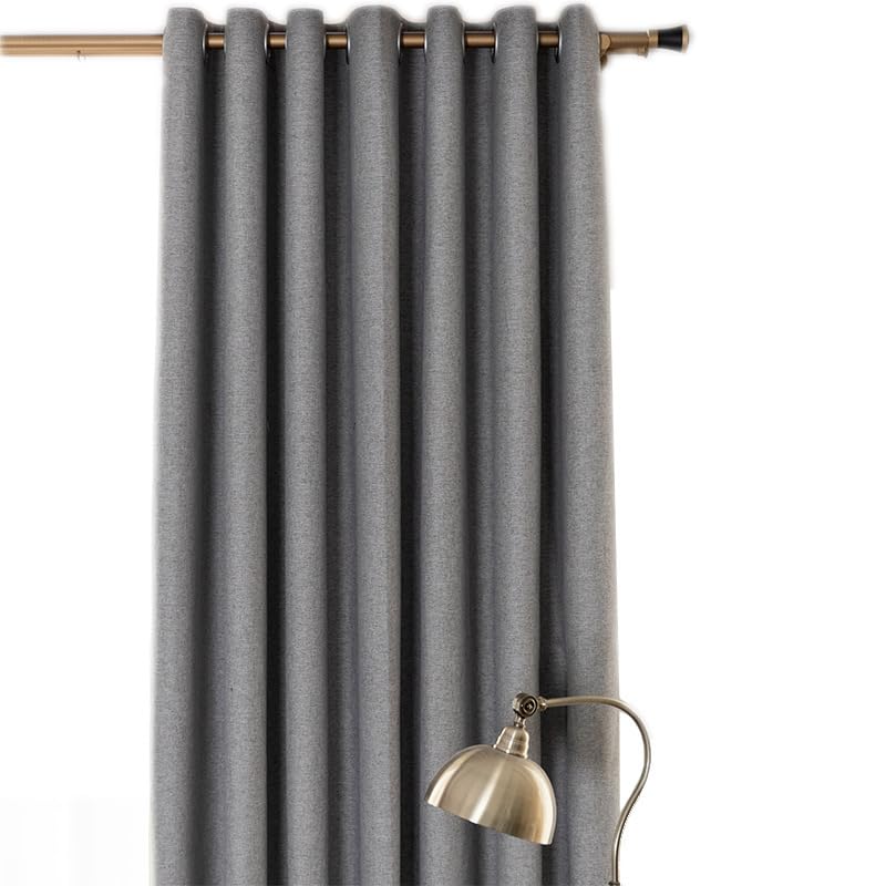 Rideaux occultants gris 2 pièces de 107x160cm pour habiller vos fenêtres