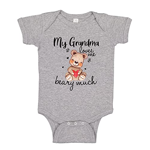 My Grandma Loves Me Beary Much Baby One Piece Bodysuit Or Toddler Shirt Grandma Baby Gift for Baby Boy or Girl