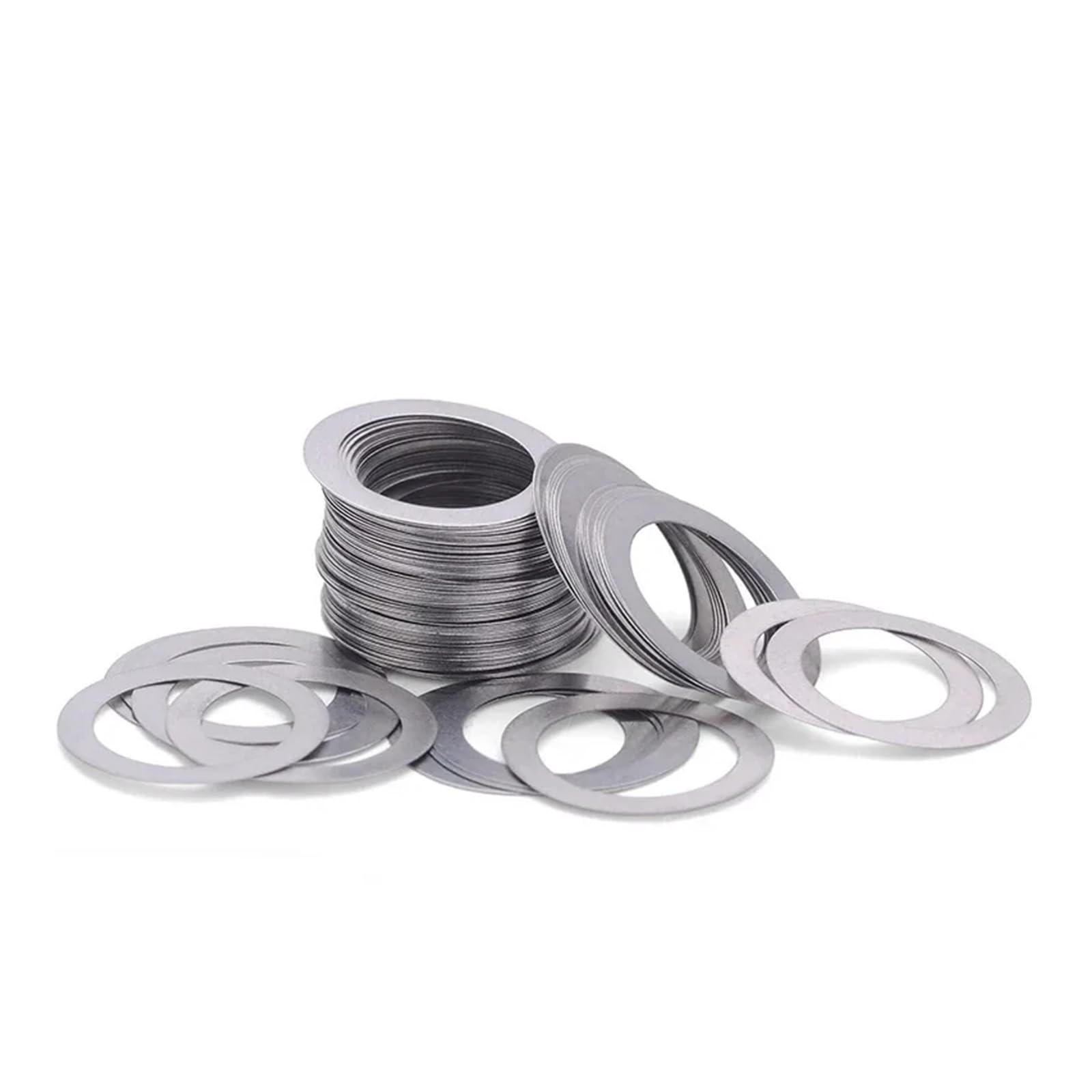 Arandelas planas de acero inoxidable, paquete de 20 Arandelas planas de acero inoxidable 304 M3-M14 0,1-0,3 mm(M6x10,Thickness 0.3mm)