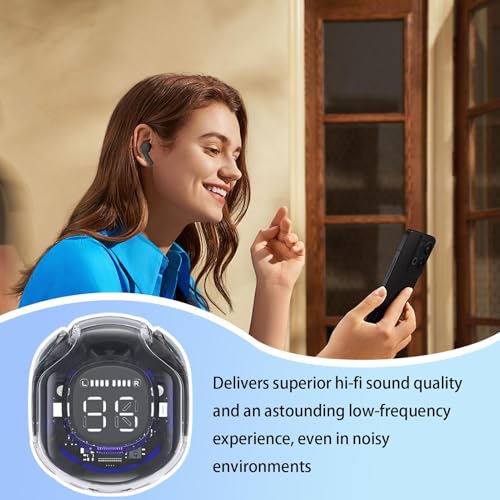 Touch Control Earphones - LED Display True Wireless Audio Set | Stereo In-Ear Buds with Clear Output for Sports, Driving, Fitness, Outdoor Use, Touch Control Earphones - LED Display True Wireless Audio Set | Stereo In-Ear Buds with Clear Output for Sports, Driving, Fitness, Outdoor Use,