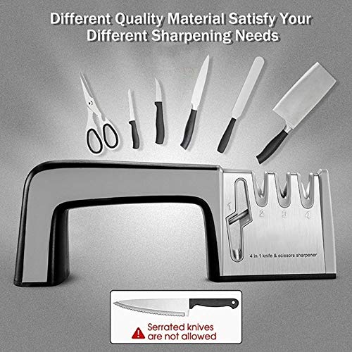 XWU Afiador de Facas, Durável e removível Amolador de Facas e tesouras Mó de alta qualidade com ângu
