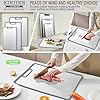 Titanium Cutting Board Double-sided non-slip silicone edging Pure Titanium Cutting Boards for Kitchen - Double-Sided Food-Grade Chopping Board Non-Stick Durable and easy to clean (3-Piece S/M/L) #5