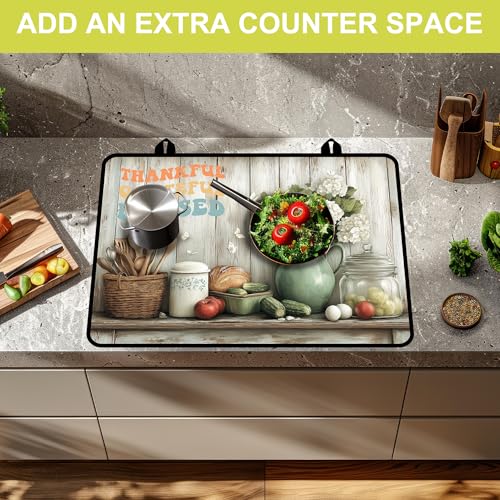 Image of Stove Top Covers for Electric Stove, Glass Stove top Cover 28 inchx 20 inch