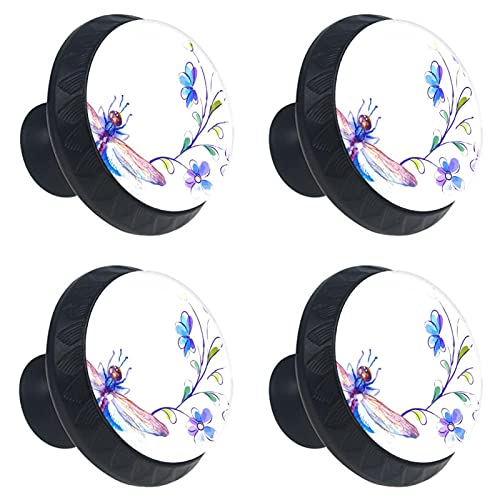 Boutons de meuble libellule en verre pour décorer la chambre - 2