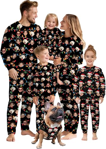 Artsadd Custom Matching Christmas Pajamas for family Personalized Matching Family Pajamas Sets for Men Women