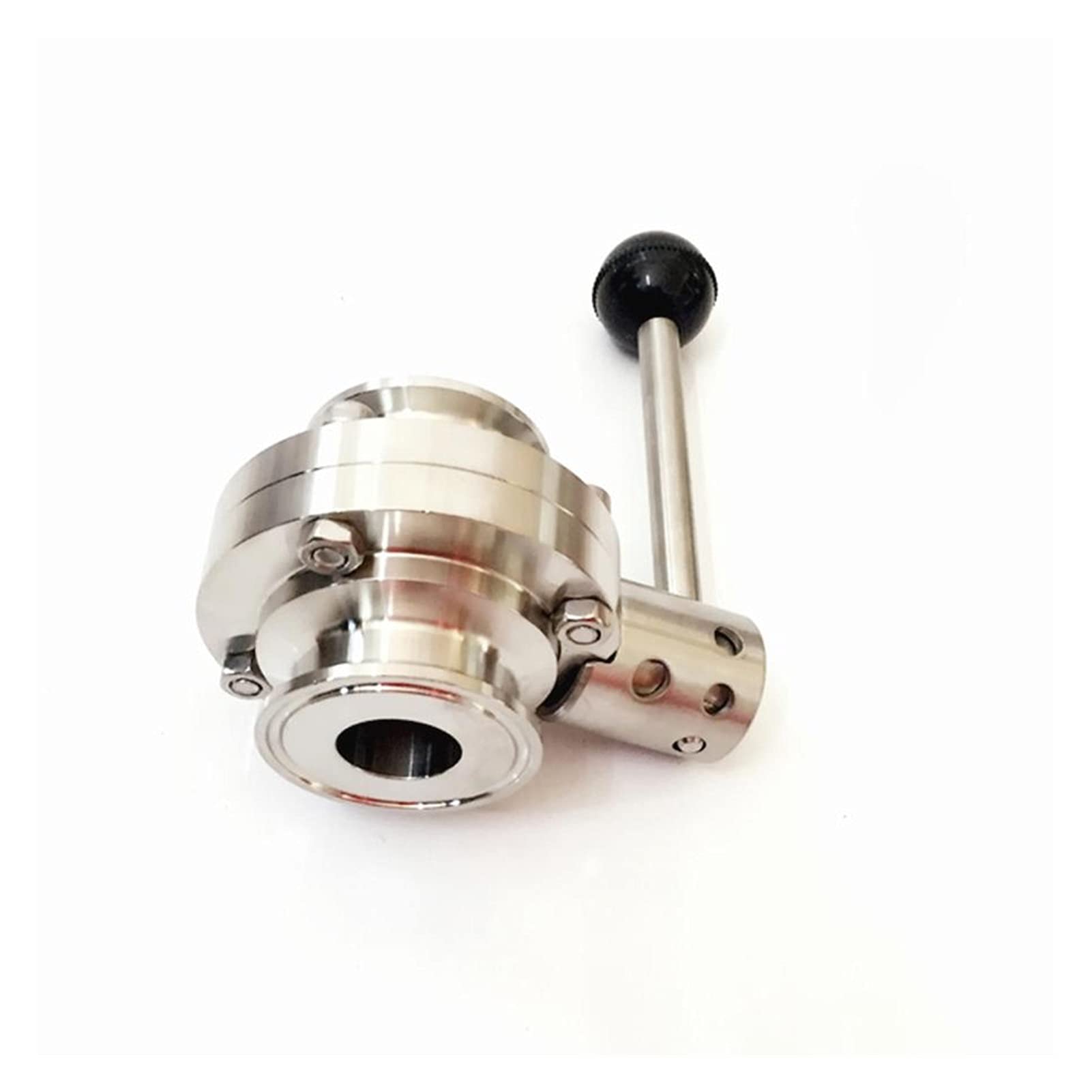 Groupe de vannes à boule à outils de tuyauterie Convient au diamètre extérieur de 32mm 1-1/4 "de diamètre extérieur X 1,5" Vanne de contrôle de débit de papillon sanitaire à trois pinces SUS 316L en