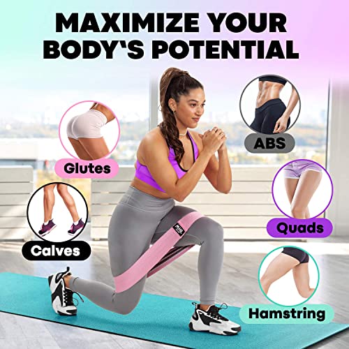 MhIL Booty Bands - Bands for Working Out , Best Resistance Bands for Women and Men - Thick Elastic Fabric Workout Bands… - Image 7