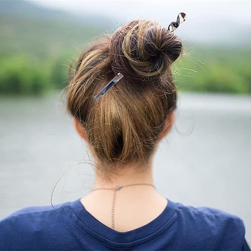 Miniatura 6 de 6 palillos de acetato para el cabello, palillos vintage con estampado de leopardo, palillos para moños, pinzas para el cabello, accesorios para