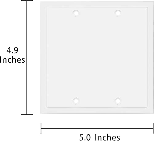 Miniatura 3 de Henne Bery Modern Edge Decorative Wall Plate Switch Plate Outlet Cover, Durable Solid Zinc Alloy (Double Blank, White)