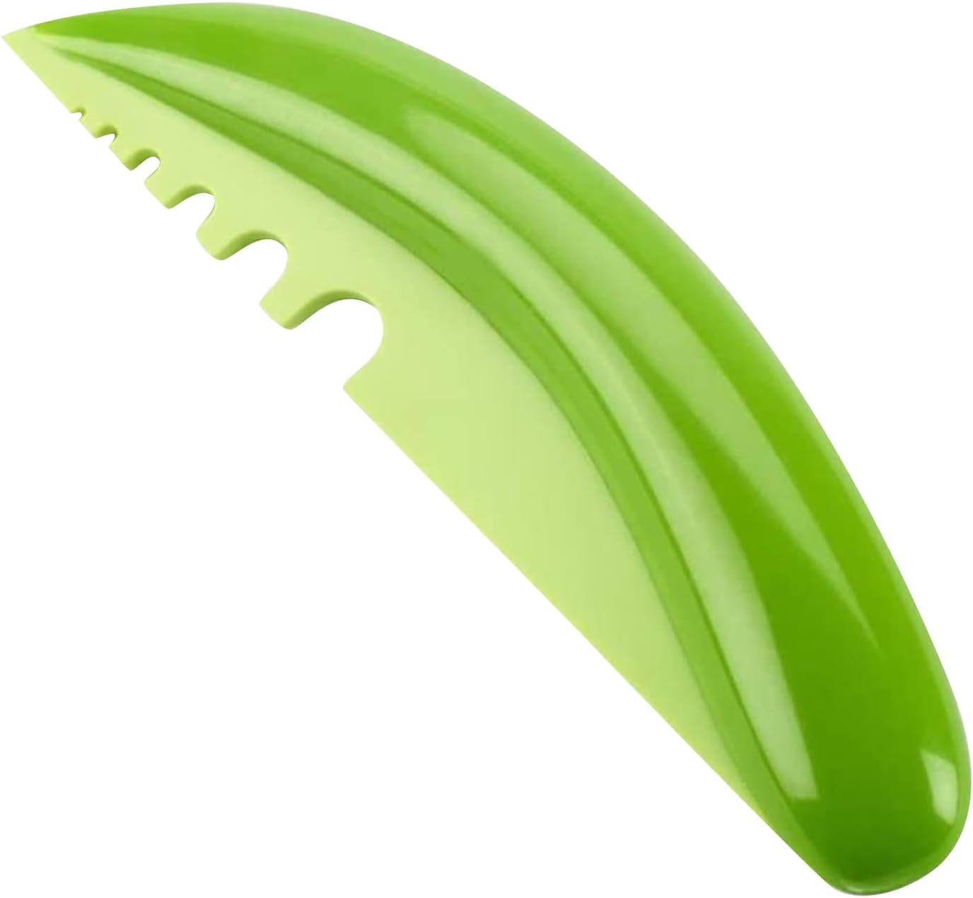 Herb Stripper — Kitchen Herb Leaf Stripping Tool, Herb Peeler for Vegetable Leaf Kale, Collard Greens, Thyme, Basil, Rosemary Stripper Cilantro Tool (6 Holes, Green)