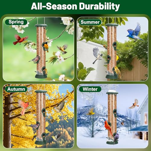 FEED GARDEN Tube Bird Feeder 2 Pack, 15 Inch Plastic Hanging Bird Feeder by FEED GARDEN - Used condition - Image 6