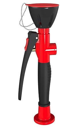 KC1R Emergency Eye wash Station with Single Spray Heads, First aid, Safety, Washer, TUV Certified, ANSI Z.358.1-2014, red, 5 feet Length
