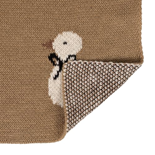 Image of Creative Co-Op Cotton Knit Baby Blanket with Ducklings, Multicolor