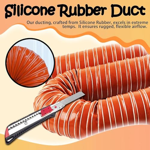 Tubo Flessibile in Silicone da 3" 4" 4-1/2" - Resistente al Calore, per Raffreddamento Freni e aspirazione Aria (180 mm, 7 1/8 Pollici, 2 m/6,56 Piedi) per Prestazioni automobilistiche migli