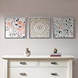 Intelligent Design, Summer Bliss 3 Piece Set Wall Art - Heart Strings Framed Gel Coated Canvas,...
