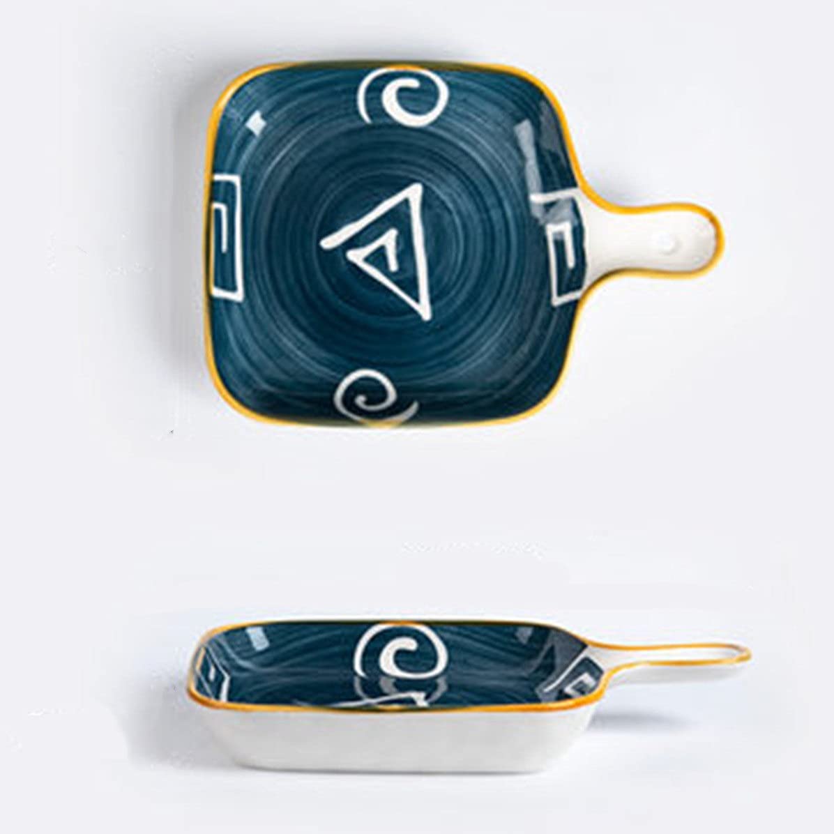 Plaque de cuisson céramique haut de gamme design bleu nordique avec poignée