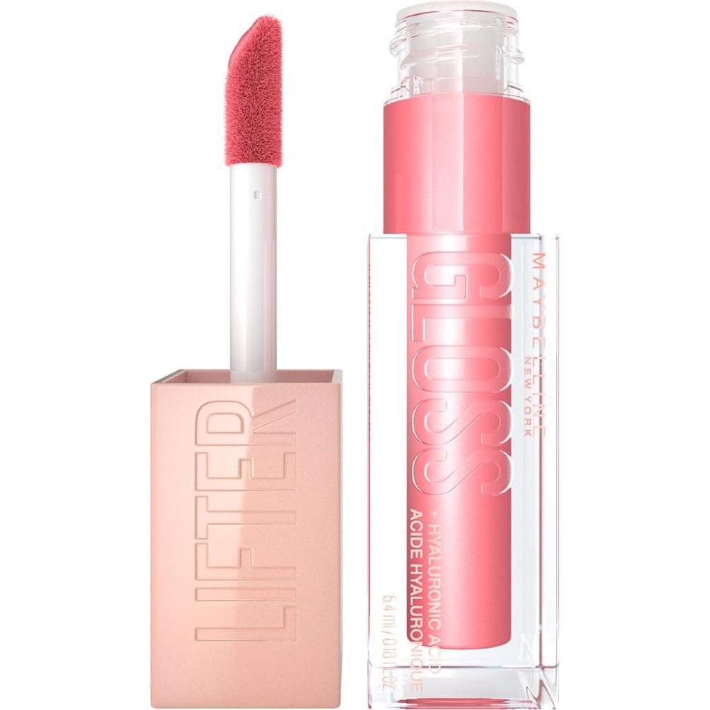 Maybelline New York Lifter Gloss, Lucidalabbra con acido ialuronico, Effetto rimpolpante e idratante, Silk (004), 5,​4 ml