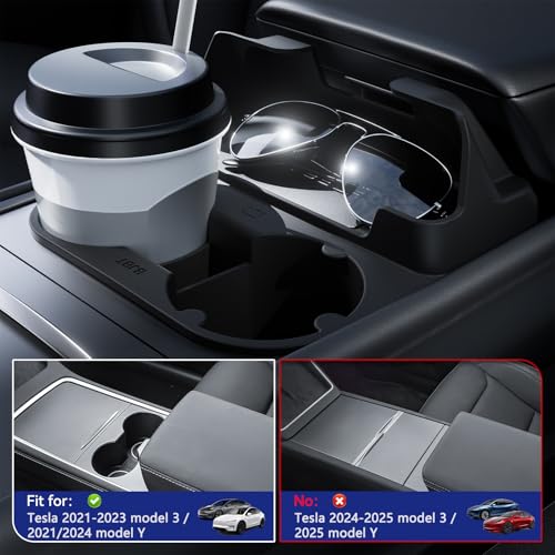 Portavasos para Tesla Model Y 2021-2024 y Model 3 2021-2023 miniatura 2