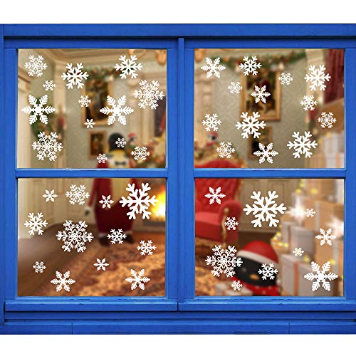 Aitsite Natale Vetrofanie Adesivo Fiocco di Neve
