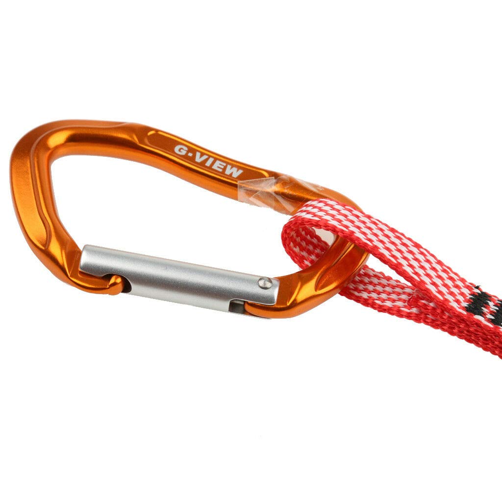 ELECTROPRIME Folding Rock Climbing Rope Sling Bag Gear Carry Backpack with Quickdraw Hook