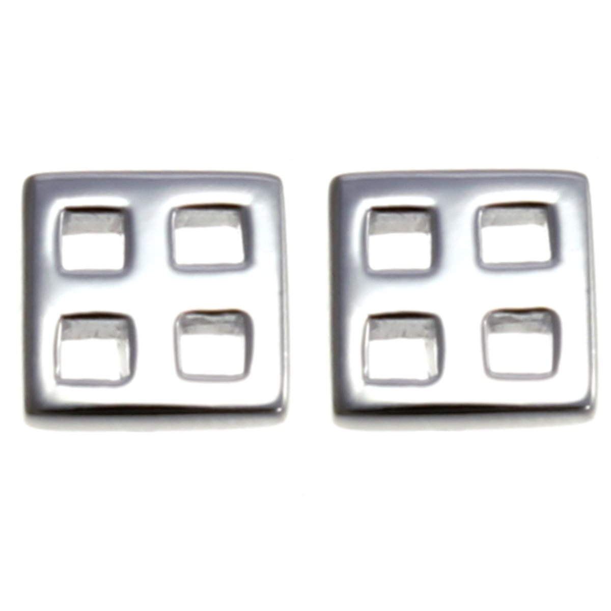 Alexander CastleCharles Rennie Mackintosh 925 Sterling Silver Earrings for Women - Stud Earrings with Jewellery Gift Box - 6.5mm x 6.5mm